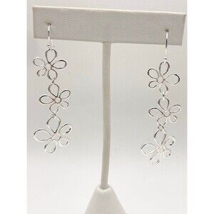 Stampd Silver Floral Earrings